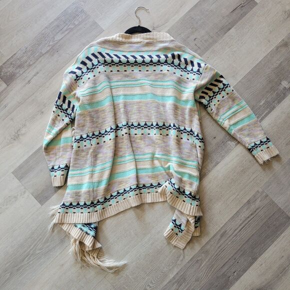 Womens Glamour Farms 1XL Open Front Boho Southwest Aztec Cardigan - Picture 6 of 7